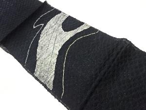 すくい織金銀糸抽象曲線模様織出し名古屋帯